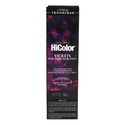 Loreal Excel Hicolor H19 Tube True Violet, 1.74 oz